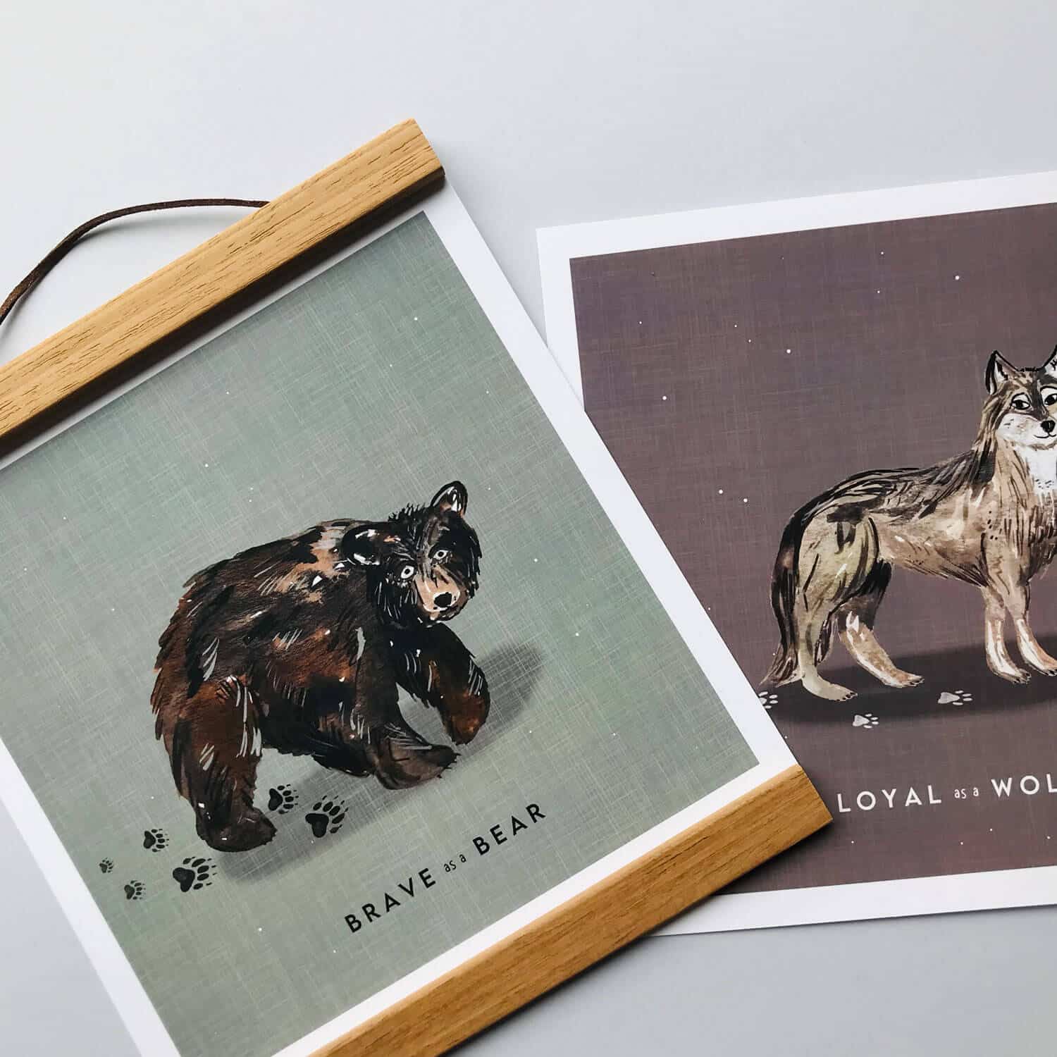 brave-bear-loyal-wolf-art