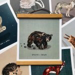 brave-bear-woodland-animals-art-prints