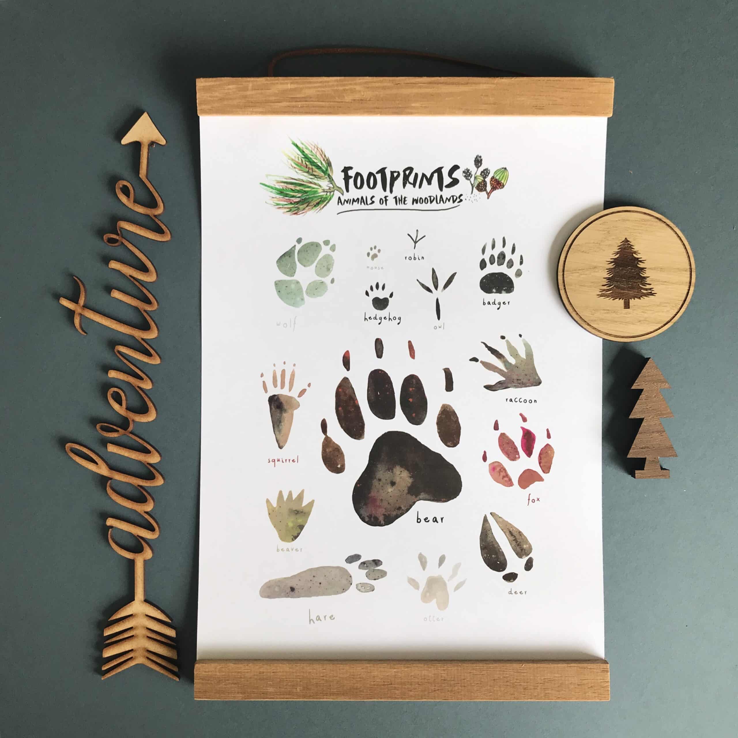 woodland foot prints