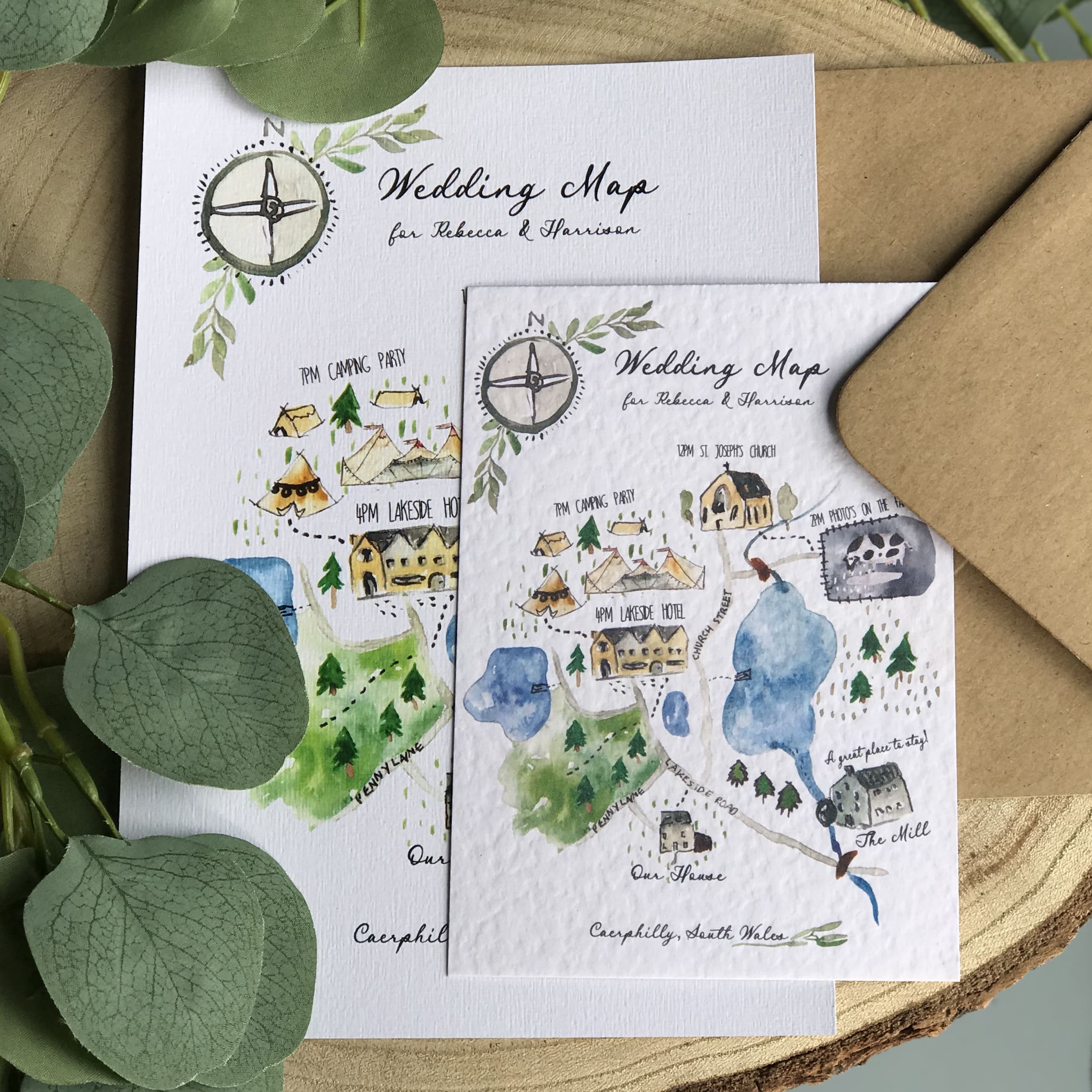 wedding map bespoke 2