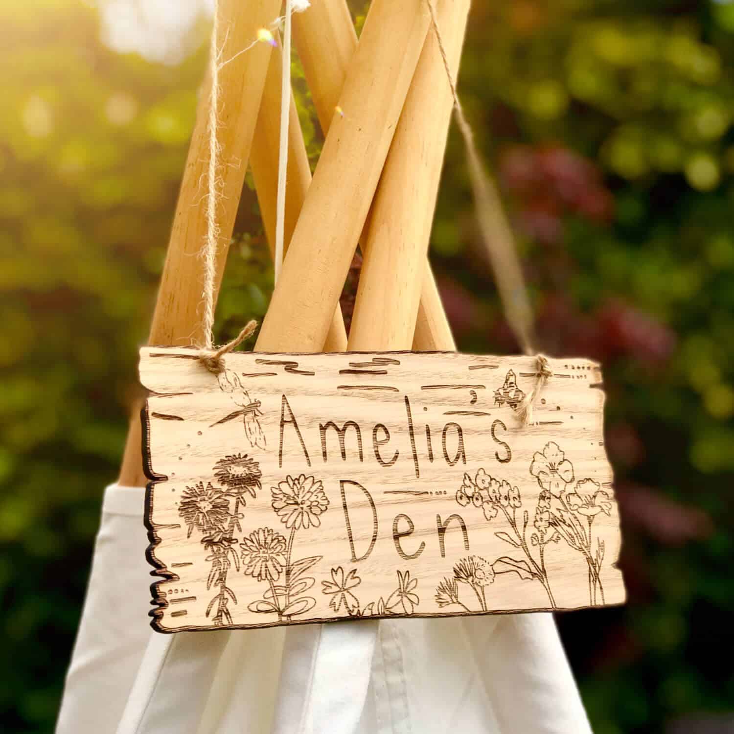 amelia's-den-wood-sign