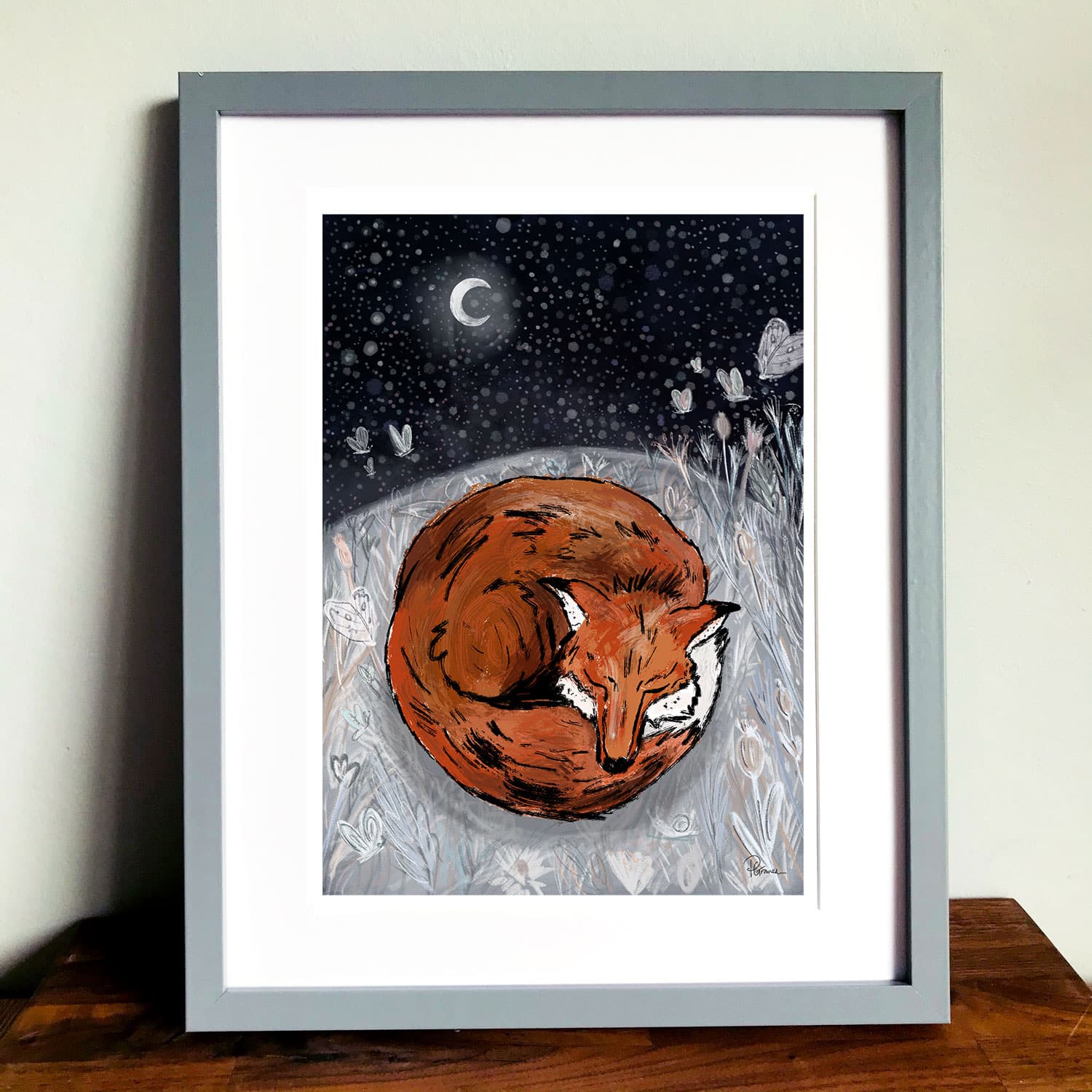sleepy-fox-art-print-grey-bo-x-frame-template