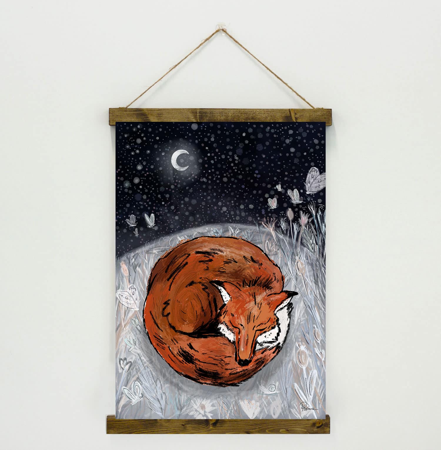 sleepyfox-art-print