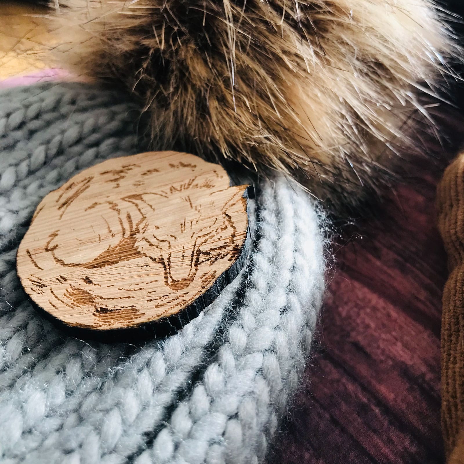 curled-up-fox-wood-brooch