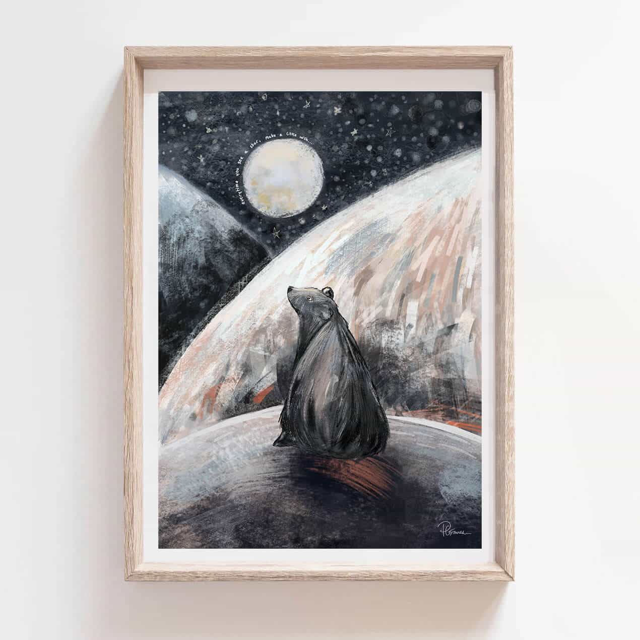 everytime-i-see-a-star-make-a-little-wish-art-print