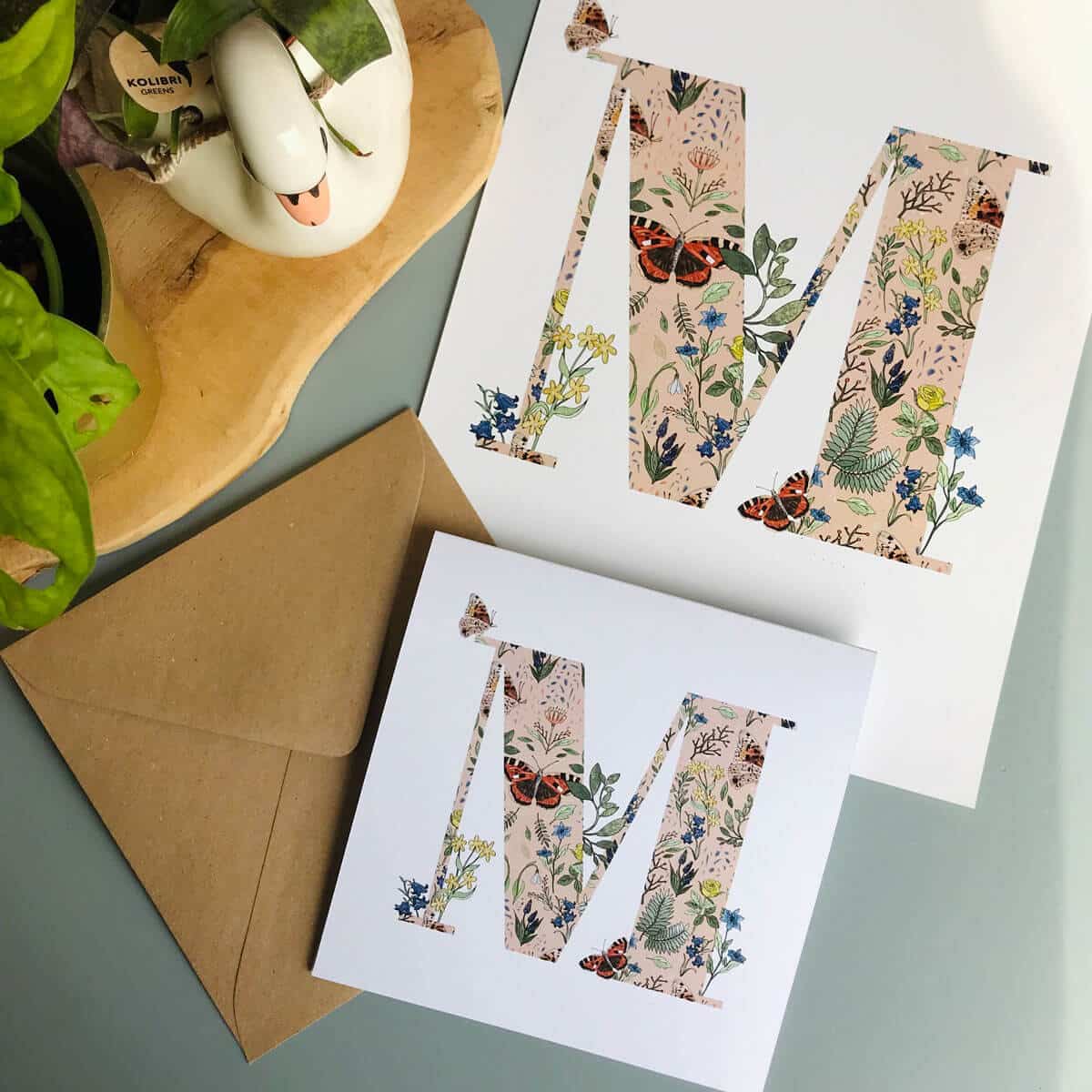 M-personlised-letter-art-print