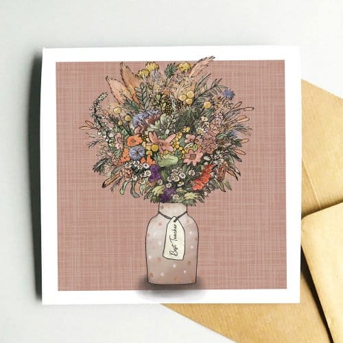 best-teacher-floral-pink-template-card
