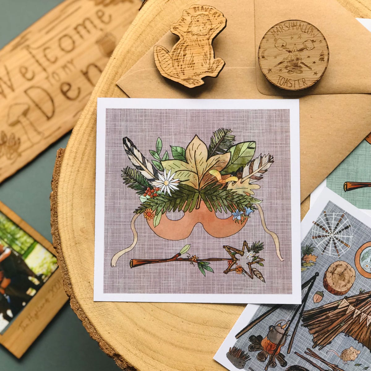 forest-school-card-mask-craft