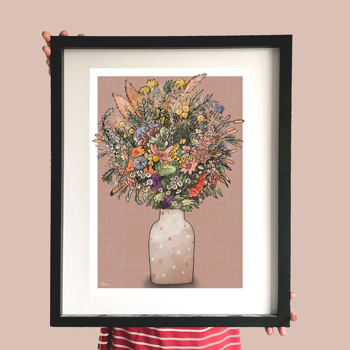 teacher-pink-floral-art-print-framea-template-a3-frame-me-holding-dark-blue
