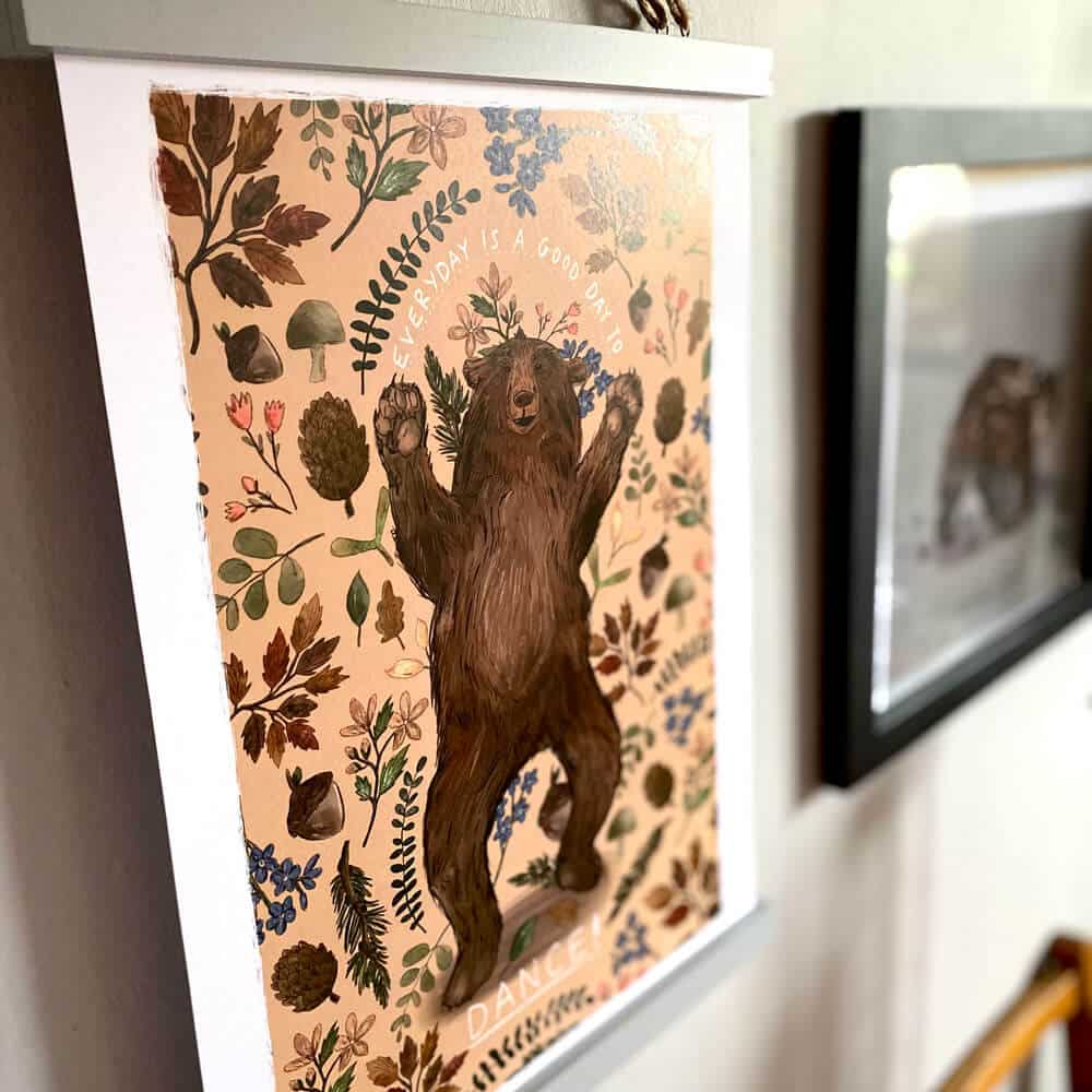 every-day-is-a-good-day-to-dance-bear-art-print
