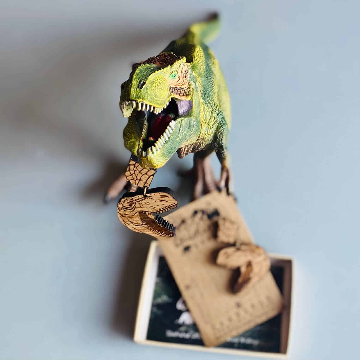 trex-earrings-wooden-studs