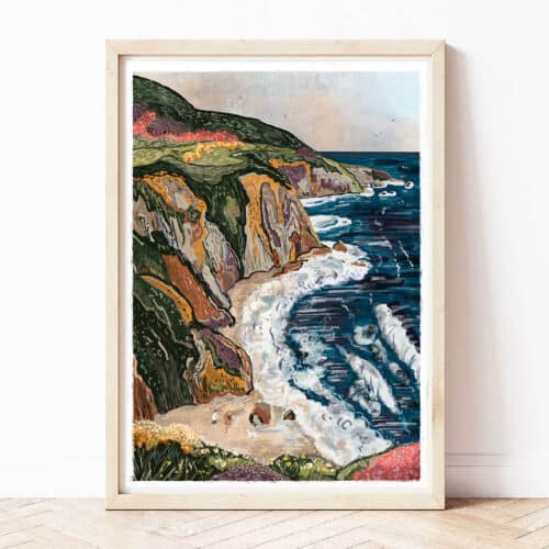 a walk along the sands art print