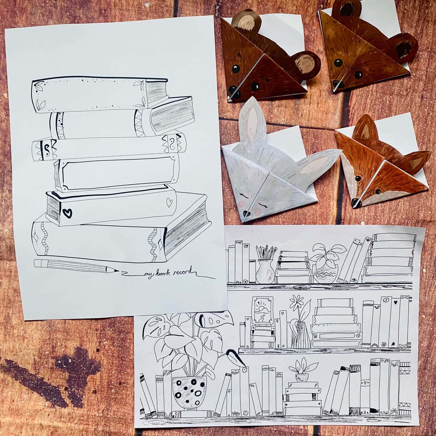 free-download-world-book-day-bookmarks-origami