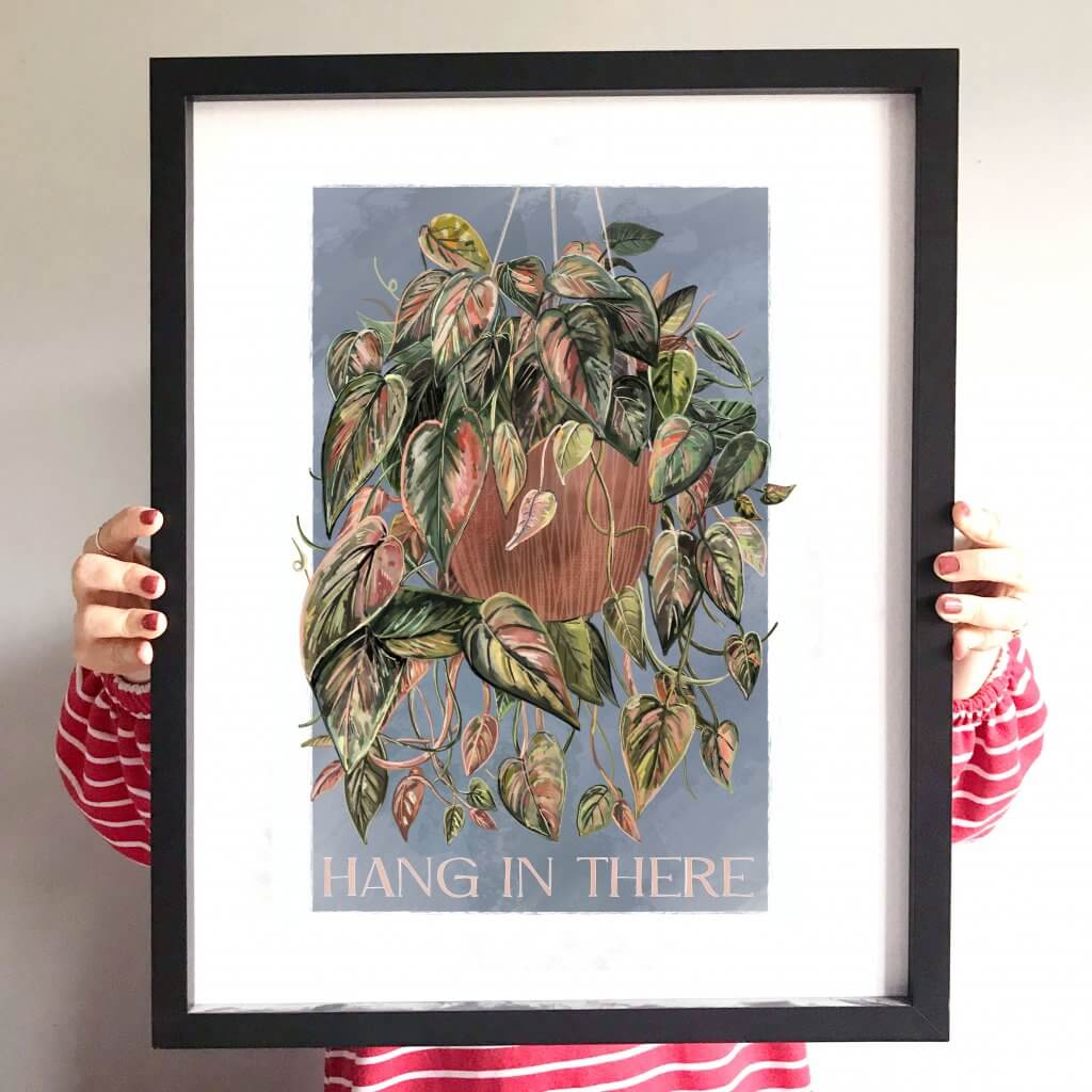 Hang in there Botanical Art Print