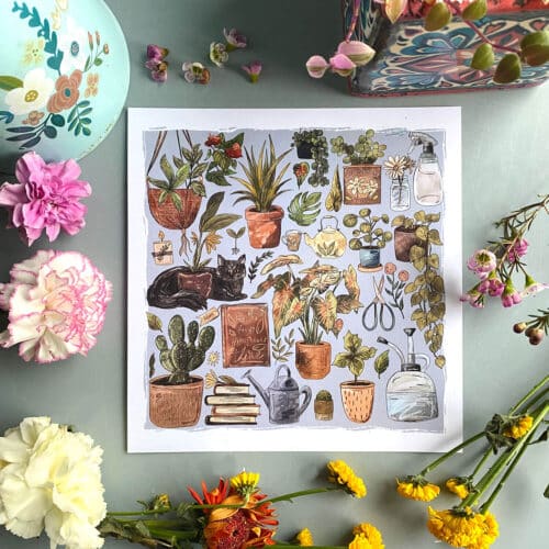 houseplant-art-print-table-photo