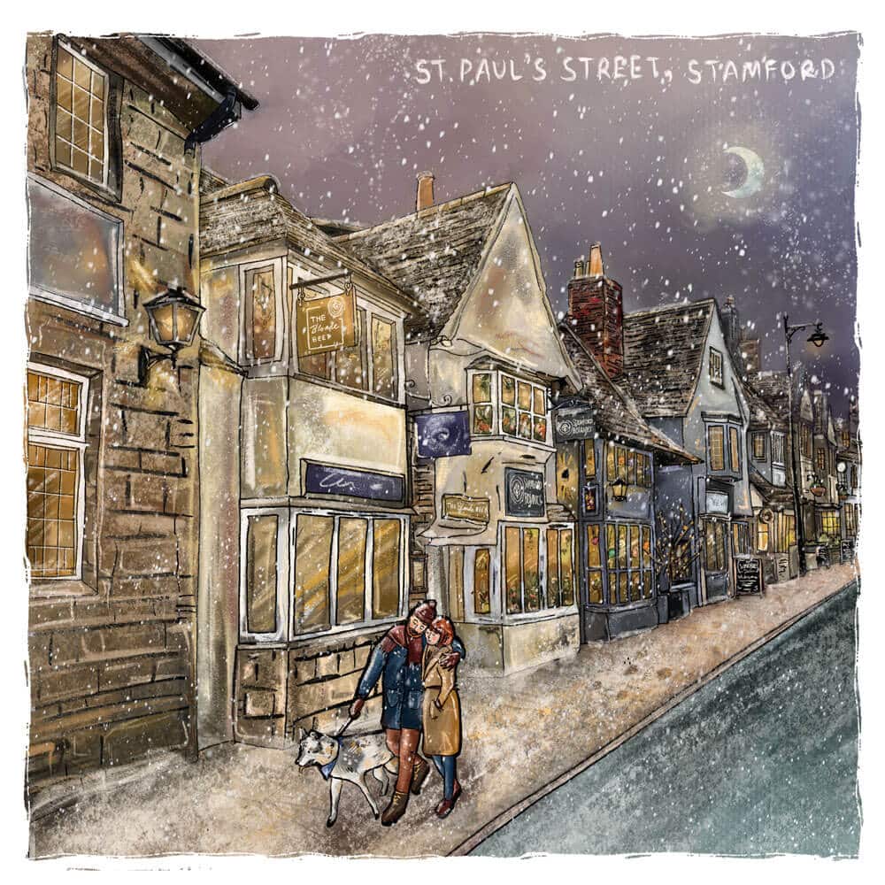 close-upst-pauls-street-christmas-card-stamford-SQUARE
