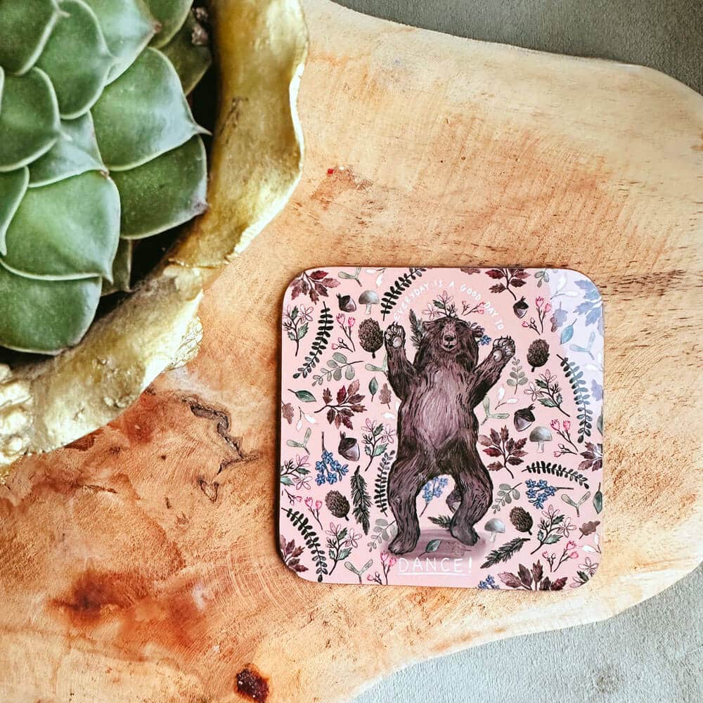every-day-is-a-good-day-to-dance-coaster-bear