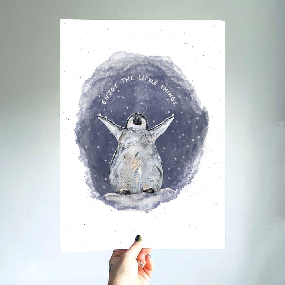 enjoy-the-little-things-penguin-art-print-a4