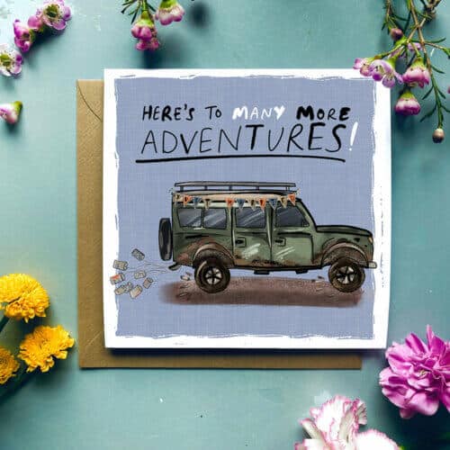 here's-to-many-more-adventures-landrover-wedding-card-jeep