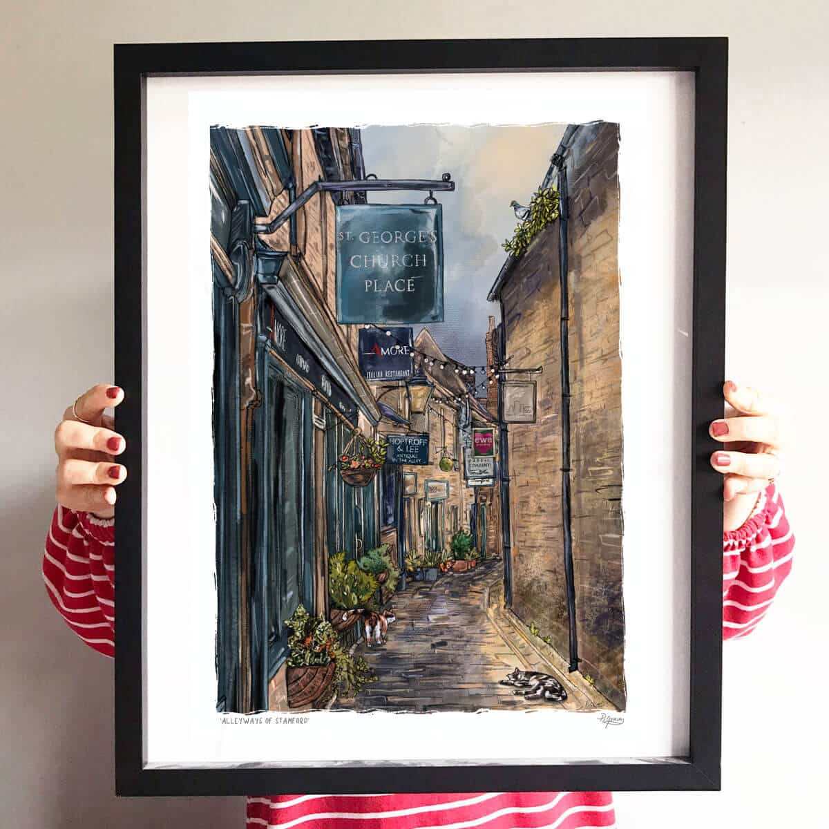 alleyways-of-stamford-art-print-card