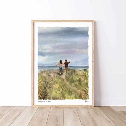 running-across-the-dunes-art-print-frame