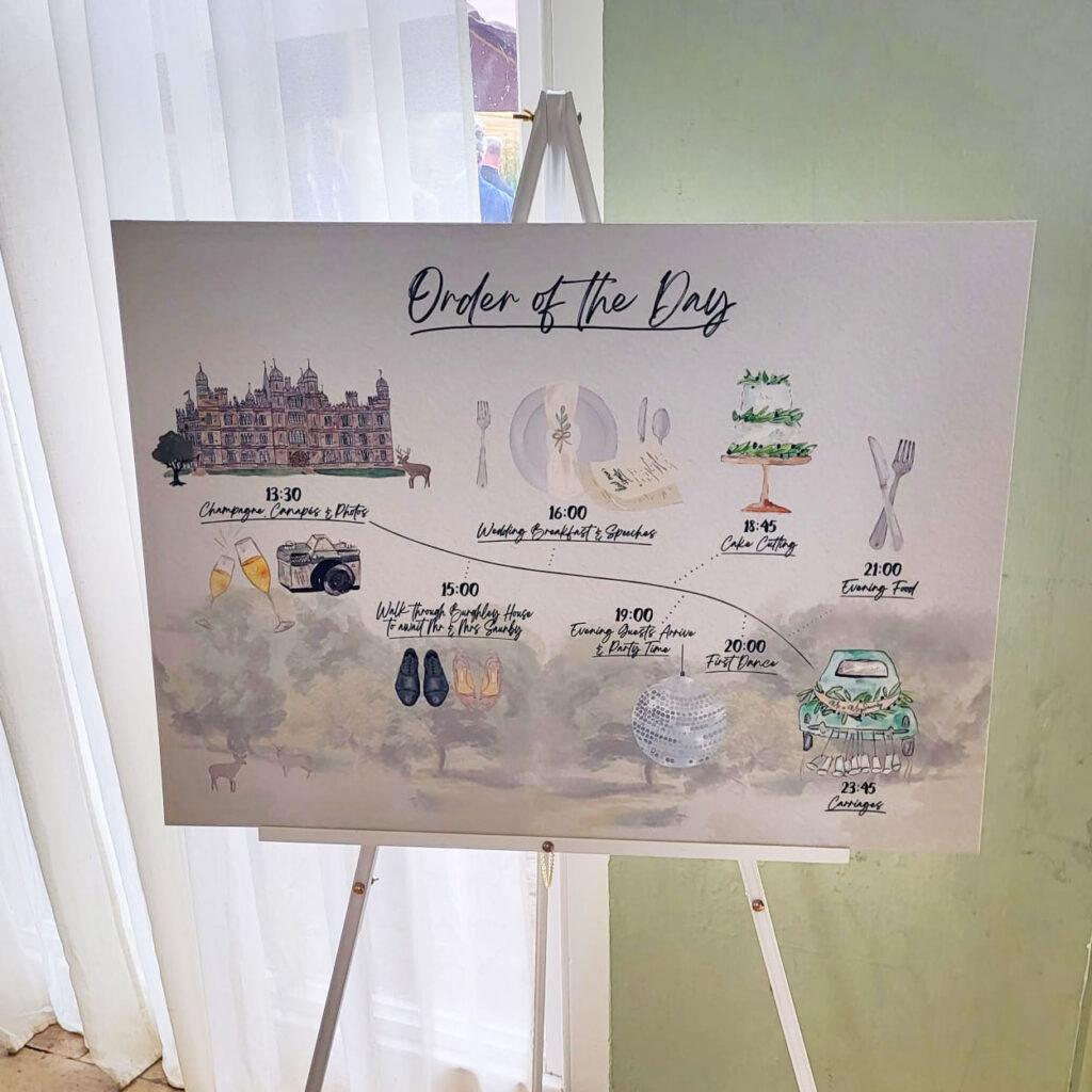 order-of-the-day-sign-wedding-board-lauren-burghley-1
